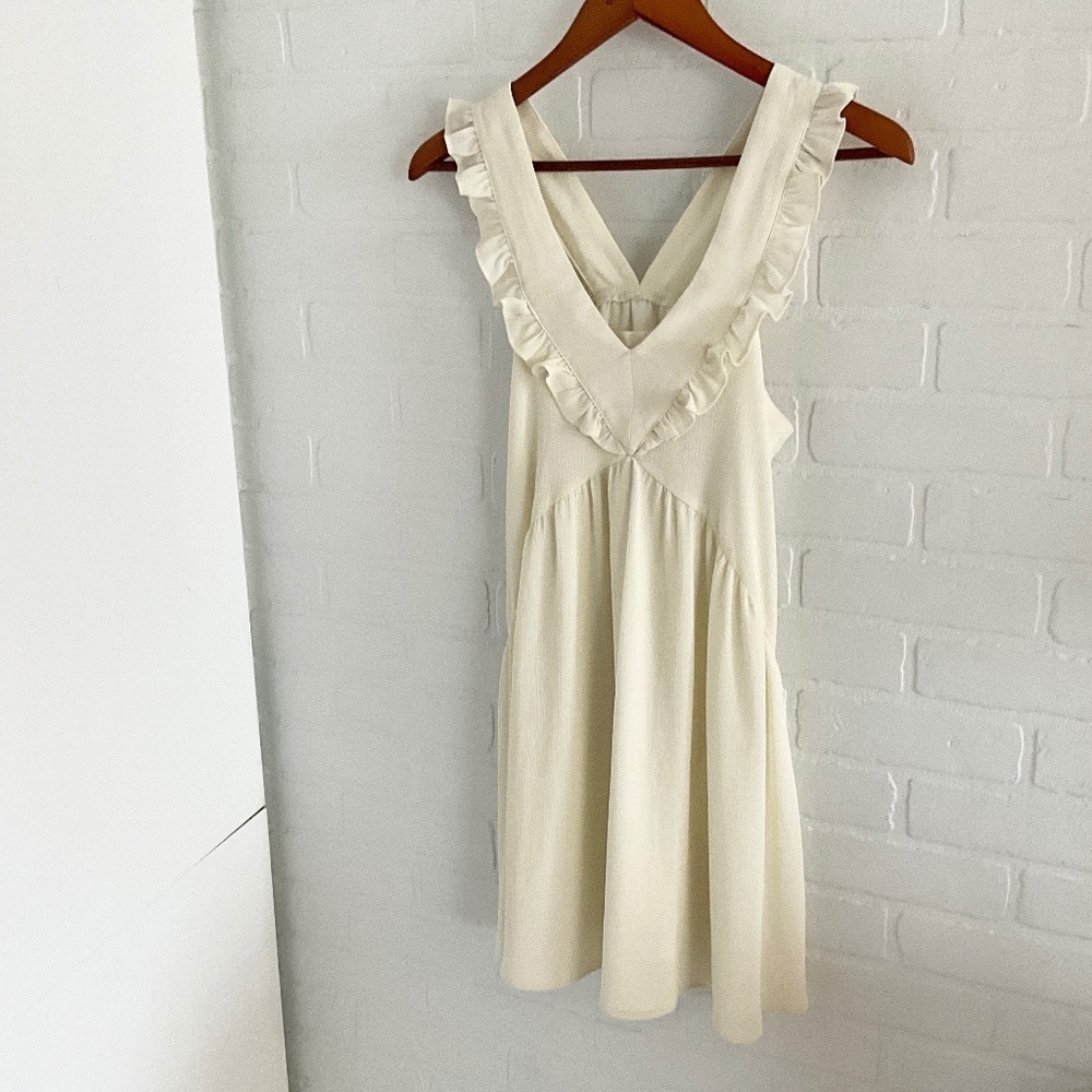 J.O.A. White Ruffled Mini Dress - Picture 4 of 11